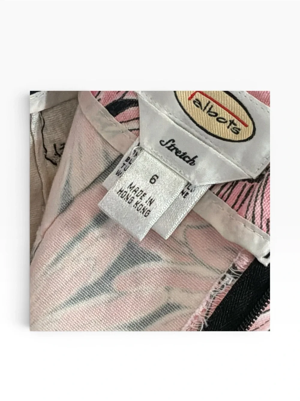 Talbots Pink Floral Pencil Skirt on Black